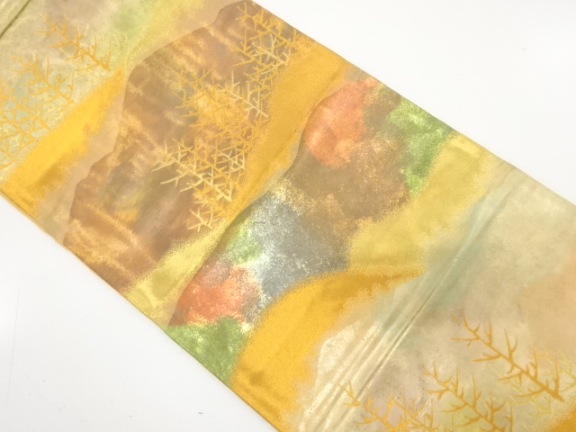 JAPANESE KIMONO / ANTIQUE KIMONO / SILK / WOVEN MOUNTAINS